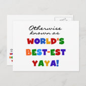 Tシャ最高のツとギフトの最も有名なYaya ポストカード (正面/裏面)