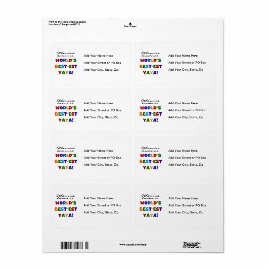 Tシャ最高のツとギフトの最も有名なYaya ラベル (フルシート)