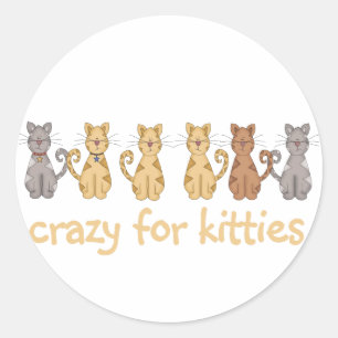 Tシャ熱狂するツとギフト猫ちゃん向け ラウンドシール