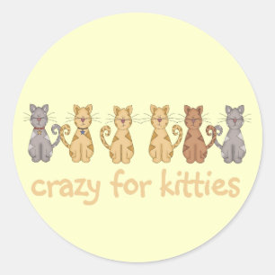 Tシャ熱狂するツとギフト猫ちゃん向け ラウンドシール