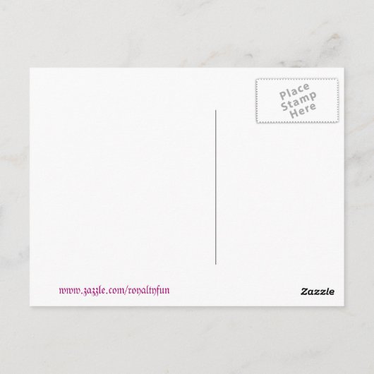 Tシャ王室のツ(9クラウン)、ギフト ポストカード (裏面)