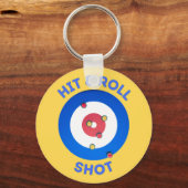 Tシャ転がツのHit and Curling Shot キーホルダー (正面)