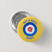 Tシャ転がツのHit and Curling Shot 缶バッジ (正面&裏面)