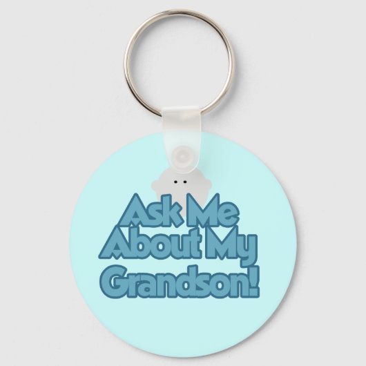 Tシャ頼ツの孫とギフトに関する男の赤ちゃん キーホルダー (正面)