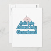 Tシャ頼ツの孫とギフトに関する男の赤ちゃん ポストカード (正面/裏面)