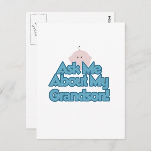 Tシャ頼ツの孫とギフトに関する男の赤ちゃん ポストカード (正面/裏面)