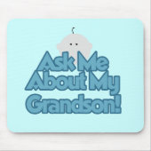 Tシャ頼ツの孫とギフトに関する男の赤ちゃん マウスパッド (正面)