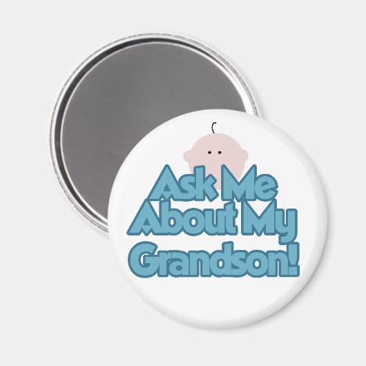 Tシャ頼ツの孫とギフトに関する男の赤ちゃん マグネット (正面/裏面)