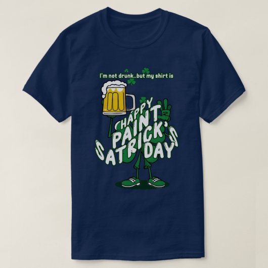Tシャ飲ツSaint patricks dayシャムロック Tシャツ (デザイン正面)
