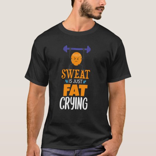 Tジャストファット泣き叫びジムトレーニング Tシャツ (正面)