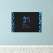 Tテットヘブライ語レターバルミツワーサインインボード キャンバスプリント (インサイチュ (ウッドフロア))