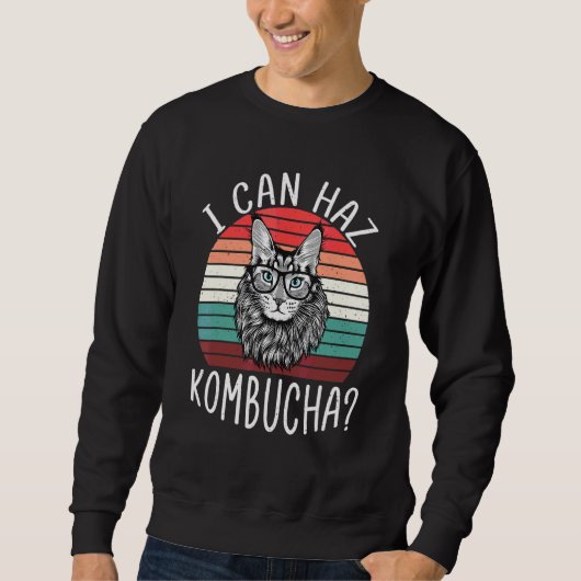 TドリンクはKombucha Cat Probiotic Drink スウェットシャツ (正面)