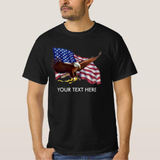 Tパーソナライズされたを表すアメリカスタムカ国旗のイーグル Tシャツ