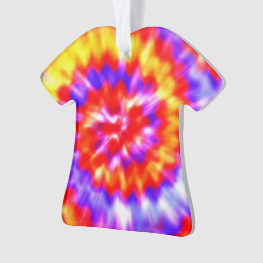 Tパーソナライズされたシャツのクリスマスオーナメントを染めたネクタイ オーナメント (正面)