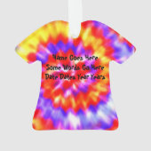 Tパーソナライズされたシャツのクリスマスオーナメントを染めたネクタイ オーナメント (裏面)