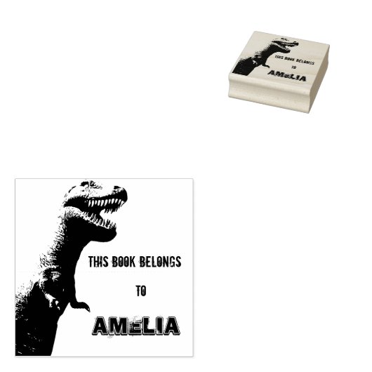 Tパーソナライズされたレックス – この本は ラバースタンプ (押印)