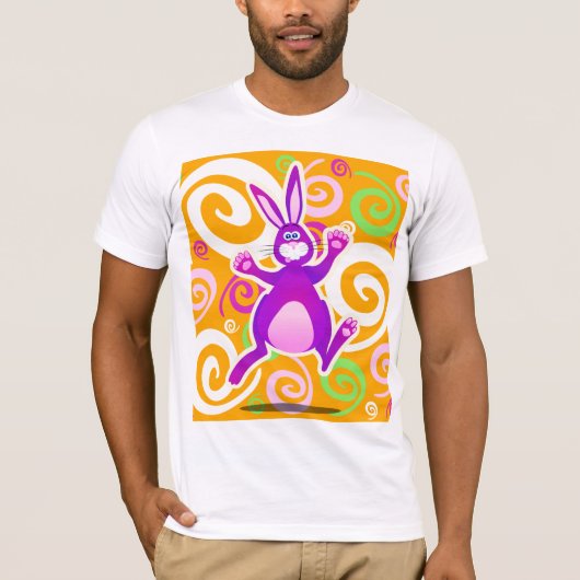 Tファンキーシャツのウサギ Tシャツ (正面)