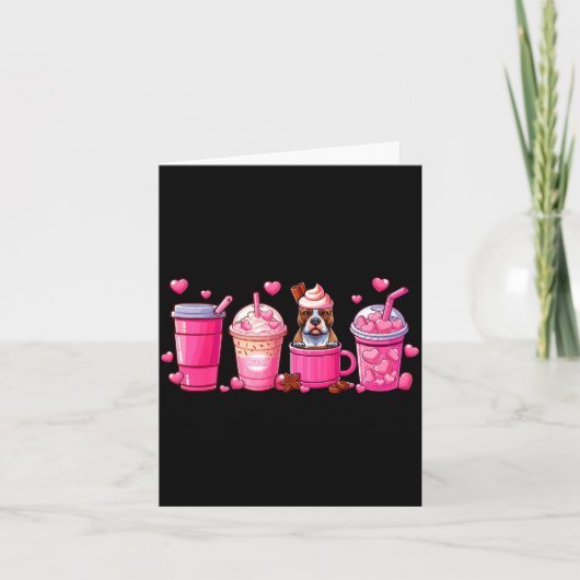 Tブルー インサイド カップ コーヒー好き バレンタインデー 彼 カード (正面)