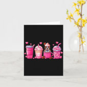 Tブルー インサイド カップ コーヒー好き バレンタインデー 彼 カード (黄色い花)