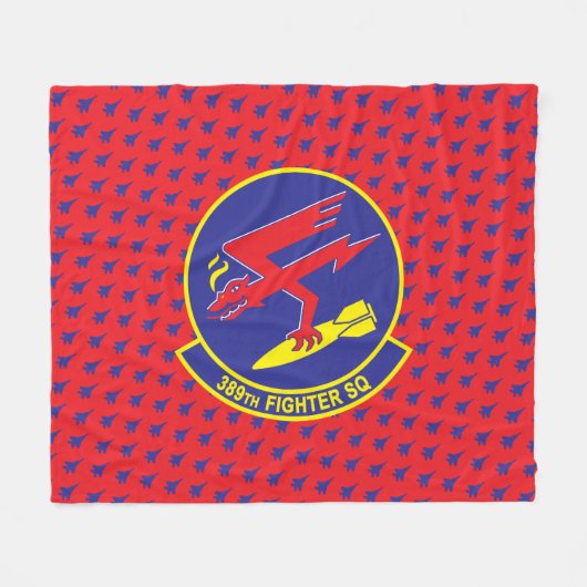 TボルトF-15E戦闘機ジェットパターン フリースブランケット (正面(横))