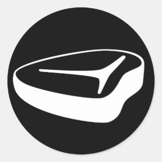 Tボーンステーキラウンドステッカー（小） ラウンドシール