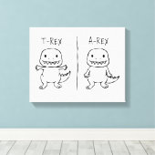 TポーズTレックススケッチ キャンバスプリント (インサイチュ (ウッドフロア))