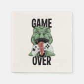 Tモダンレックス恐竜のビデオゲーマーのゲーム スタンダードカクテルナプキン (正面)