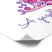 Tモノグラムアート タビサ 女の子の名前 意味 ポスター (角)