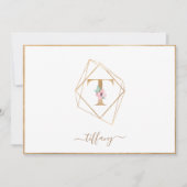 Tモノグラム写真 – 出産発表 案内状 (正面)