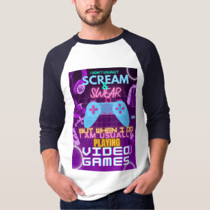 Tユニセックスシャツ   ゲーマー向けゲームレイジTシャツ Tシャツ