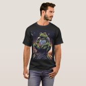 Tユニセックスシャツ | Mma | 銀河系カエルの戦士スティック Tシャツ (正面フル)