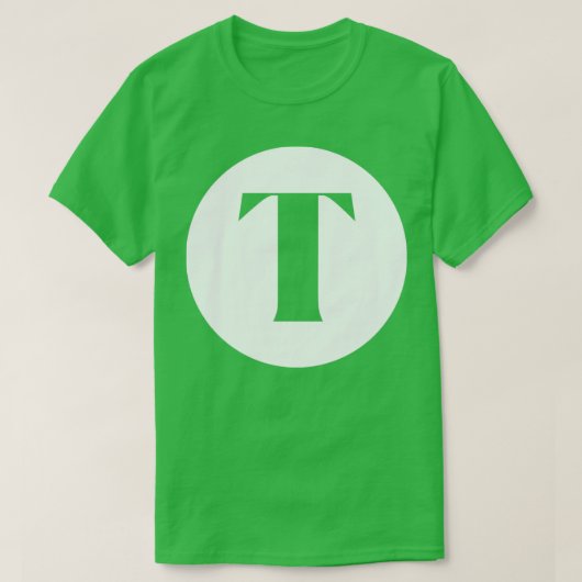 Tレターイニシャルモノグラム Tシャツ (デザイン正面)