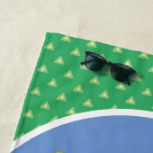 tレックスおもしろいの漫画イラストレーション ビーチタオル (インサイチュ)