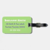 tレックスおもしろいの漫画イラストレーション ラゲッジタグ (裏面横)