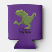 tレックスおもしろいの漫画イラストレーション 缶クーラー (裏面)