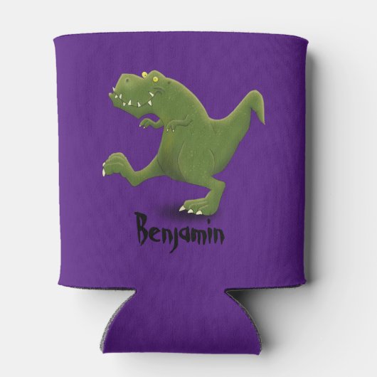 tレックスおもしろいの漫画イラストレーション 缶クーラー (裏面)