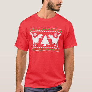 Tレックスおもしろいの醜いクリスマスセーター Tシャツ