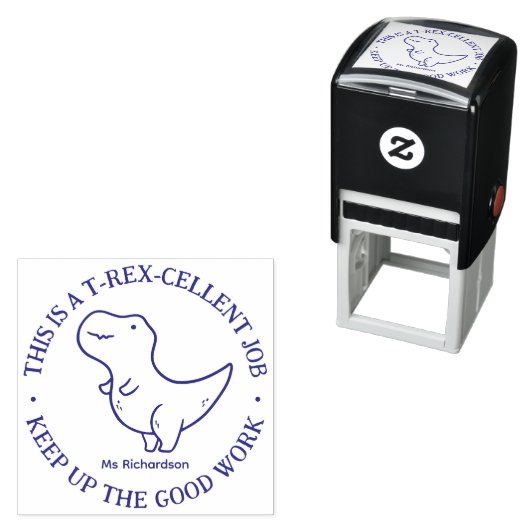 Tレックスおもしろい恐竜の優れた仕事先生賞賛 セルフインキングスタンプ (インサイチュ)