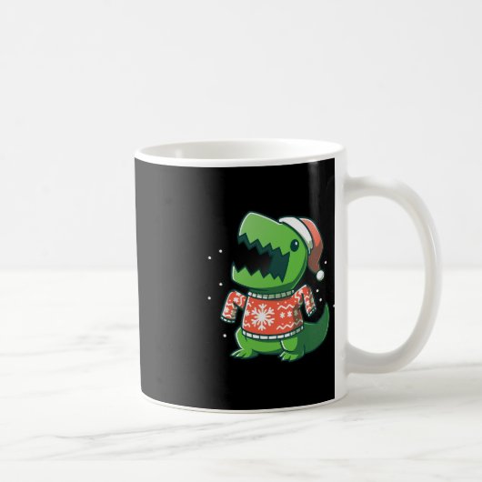 Tレックスおもしろい恐竜の醜いサウルス コーヒーマグカップ (右)