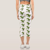 Tレックスおもしろい漫画のユーモア カプリレギンス (裏面)