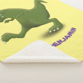 Tレックスおもしろい漫画のユーモア シェルパブランケット (3/4)