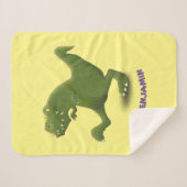 Tレックスおもしろい漫画のユーモア シェルパブランケット (正面(横))