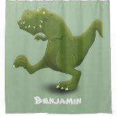 Tレックスおもしろい漫画のユーモア シャワーカーテン (正面)