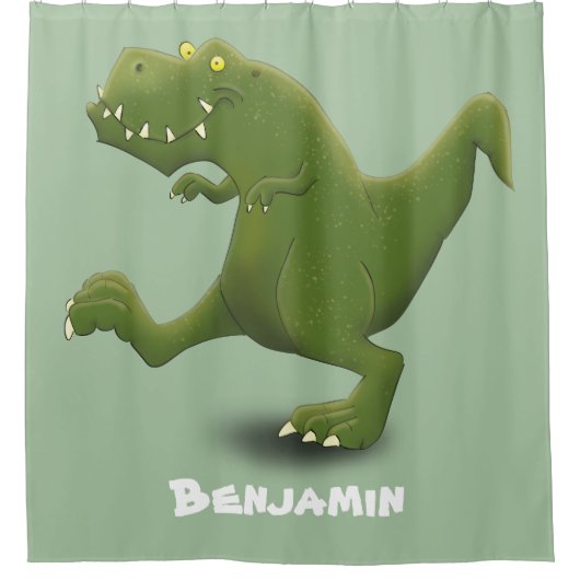 Tレックスおもしろい漫画のユーモア シャワーカーテン (正面)