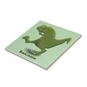 Tレックスおもしろい漫画のユーモア タイル (側面)