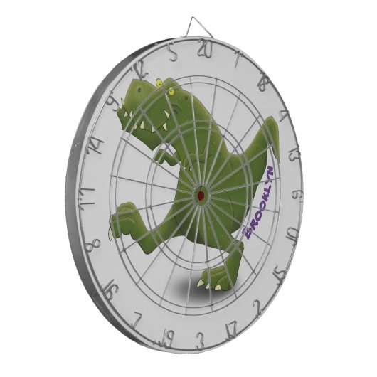 Tレックスおもしろい漫画のユーモア ダーツボード (正面左)