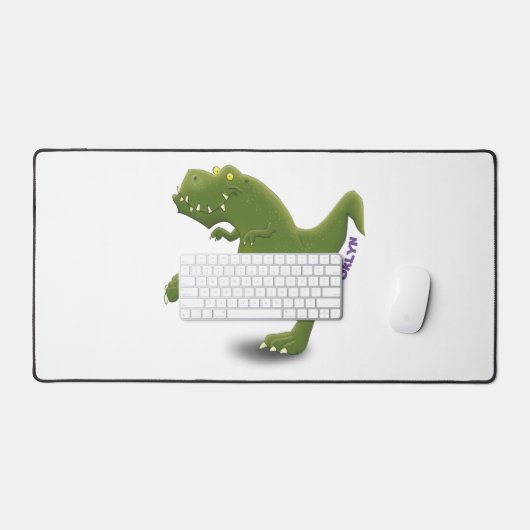 Tレックスおもしろい漫画のユーモア デスクマット (キーボード&マウス)