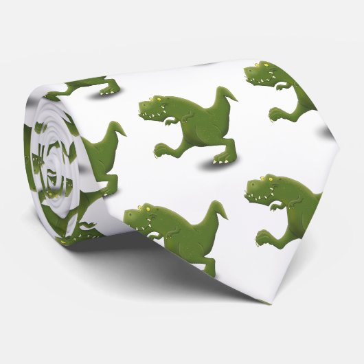 Tレックスおもしろい漫画のユーモア ネクタイ (ロール)