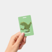 Tレックスおもしろい漫画のユーモア バッジ (Handheld)