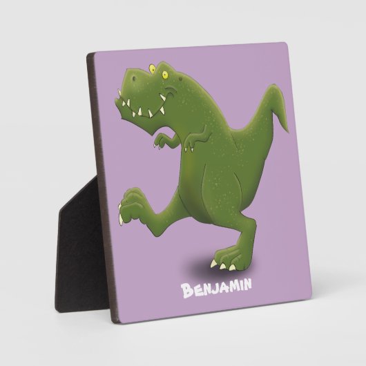 Tレックスおもしろい漫画のユーモア フォトプラーク (正面)